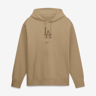 Men's Nike  Tan Los Angeles Dodgers Washed Club Fleece Hoodie