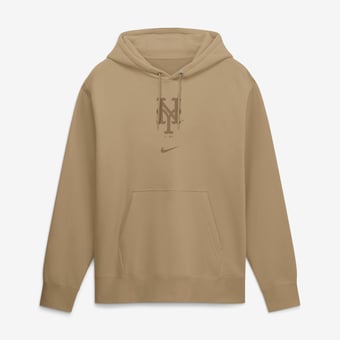 Men's Nike  Tan New York Mets Washed Club Fleece Hoodie