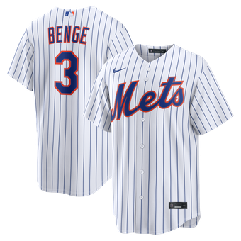 Men's Nike Carson Benge White New York Mets Home Replica Jersey