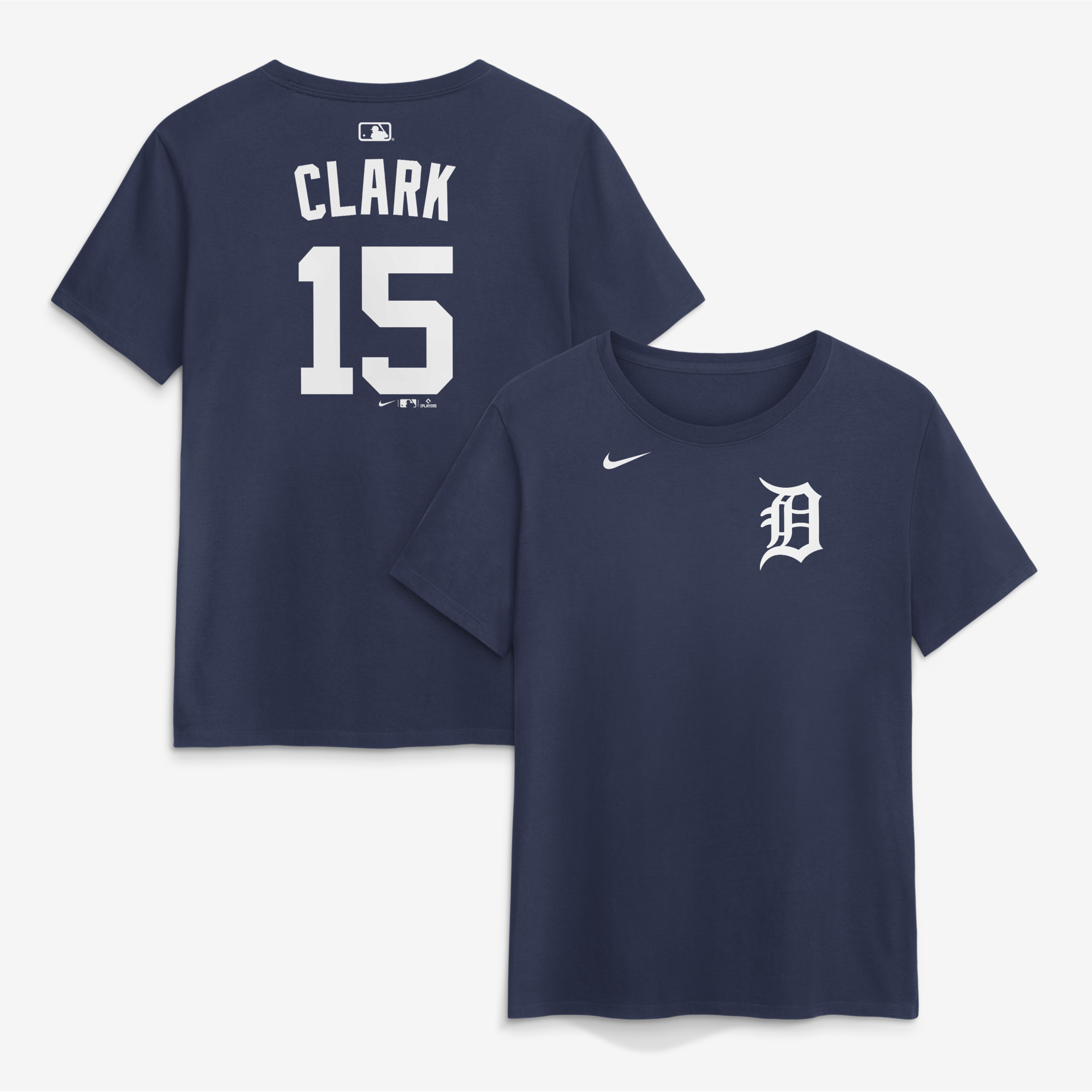 Women's Nike Max Clark Navy Detroit Tigers Name & Number T-Shirt