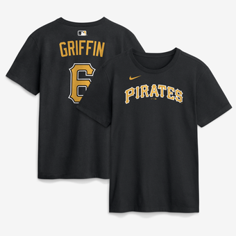 Men's Nike Konnor Griffin Black Pittsburgh Pirates Name & Number T-Shirt