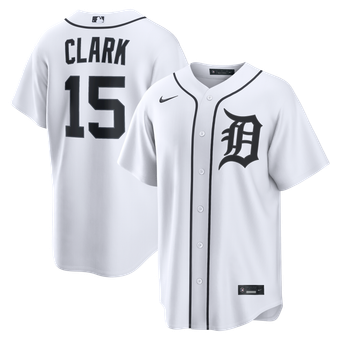 Men's Nike Max Clark White Detroit Tigers Home Replica Jersey