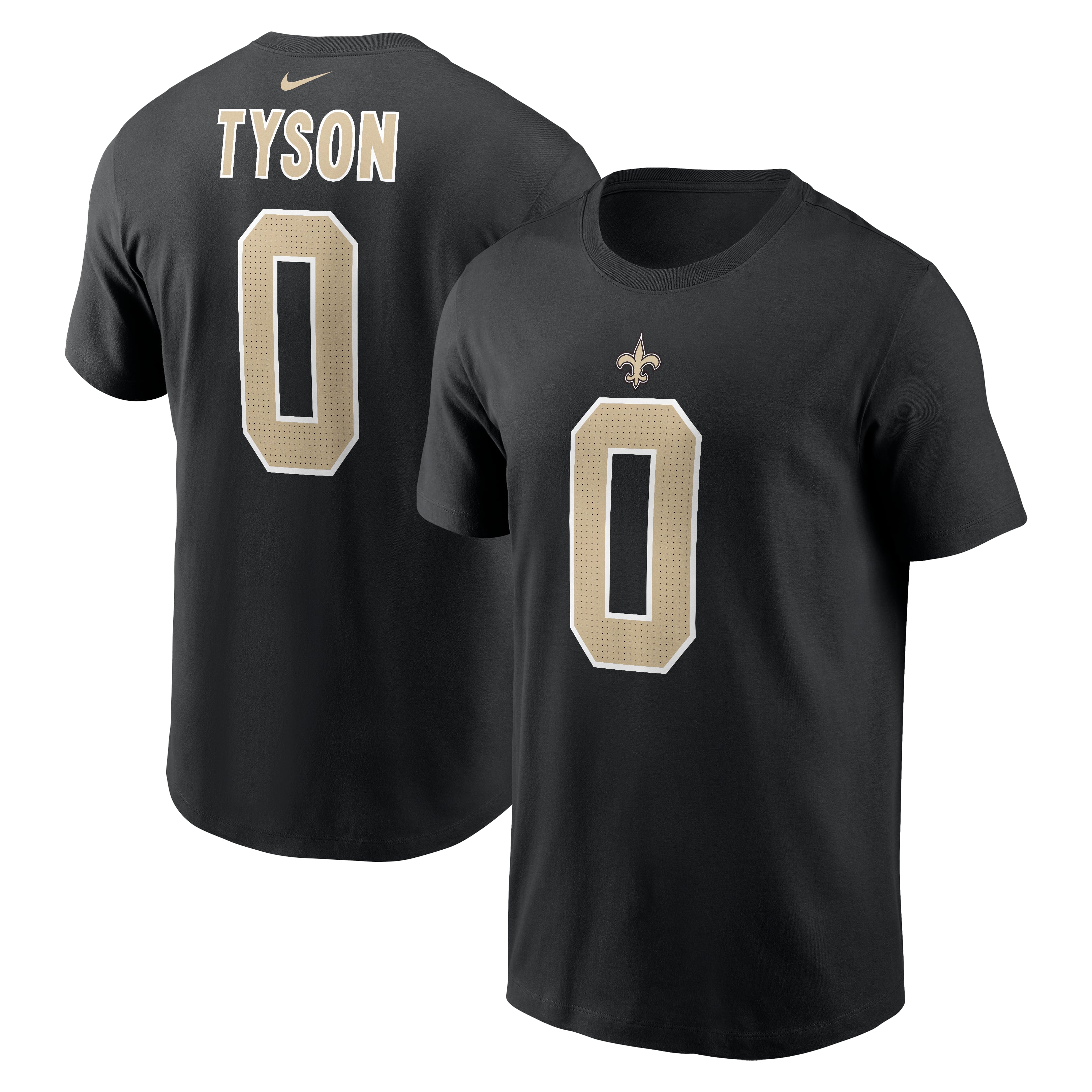 Men's Nike Jordyn Tyson Black New Orleans Saints Name & Number T-Shirt