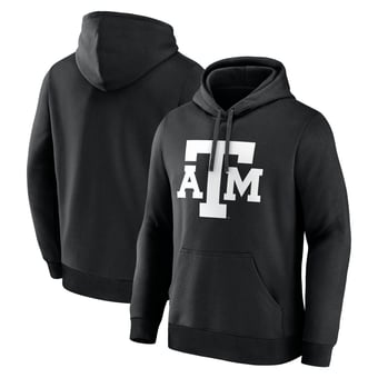 Men's Logo Athletic  Black Texas A&M Aggies Primary Logo Fleece Pullover Hoodie