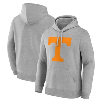 Men's Logo Athletic  Heather Gray Tennessee Volunteers Primary Logo Fleece Pullover Hoodie