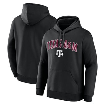 Men's Logo Athletic  Black Texas A&M Aggies Primary Logo Fleece Pullover Hoodie