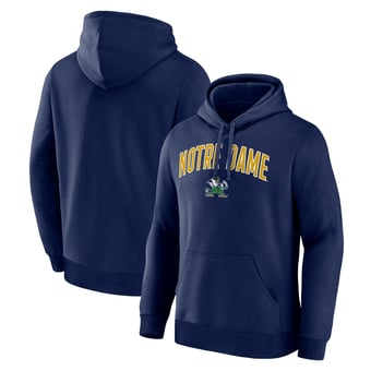 Men's Logo Athletic  Navy Notre Dame Fighting Irish Primary Logo Fleece Pullover Hoodie