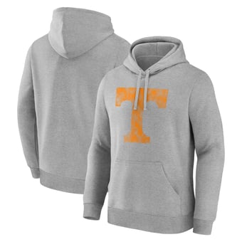 Men's Logo Athletic  Heather Gray Tennessee Volunteers Primary Logo Fleece Pullover Hoodie