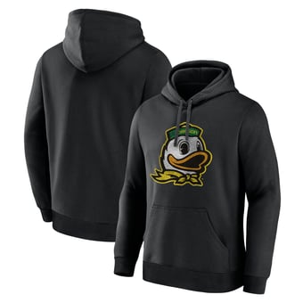 Men's Logo Athletic  Black Oregon Ducks Primary Logo Fleece Pullover Hoodie