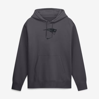 Men's Nike  Anthracite New England Patriots Washed Club Fleece Pullover Hoodie
