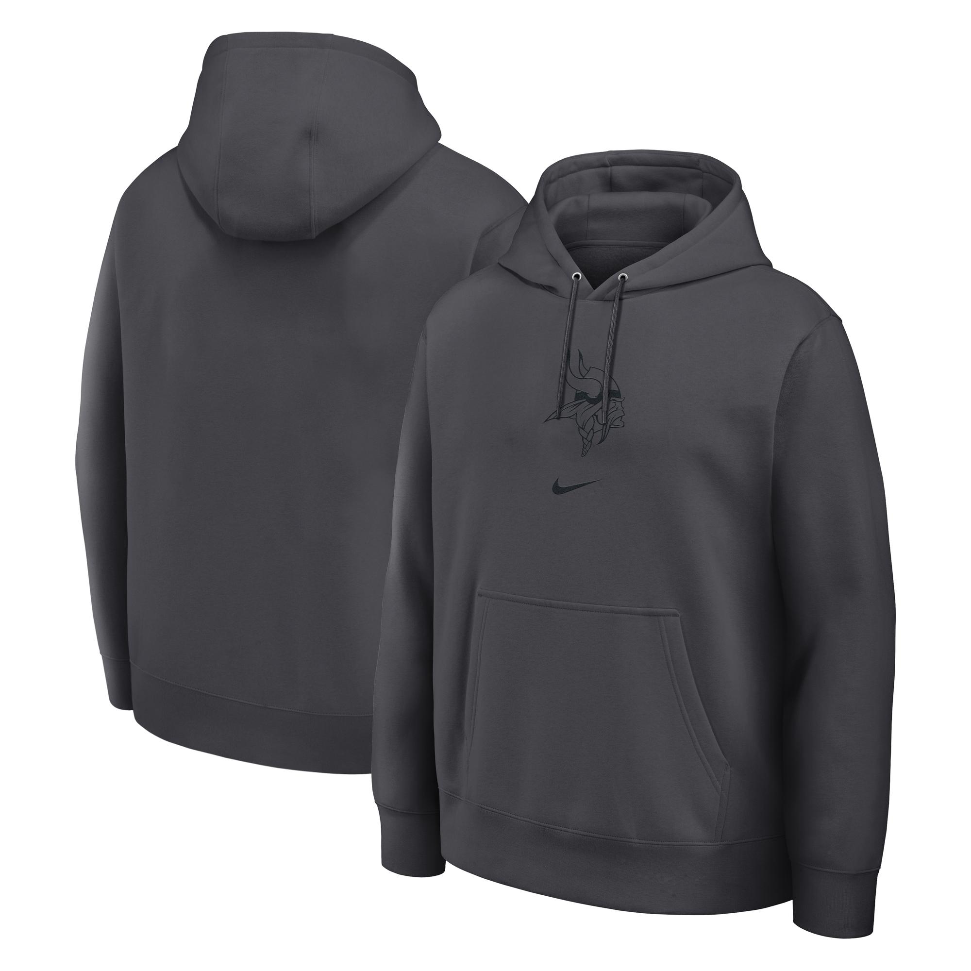 Minnesota Vikings Washed Club Nike Men's NFL Pullover Hoodie in Grey | 16TW06F9M-DQ6