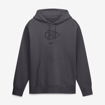 Men's Nike  Anthracite Kansas City Chiefs Washed Club Fleece Pullover Sweatshirt