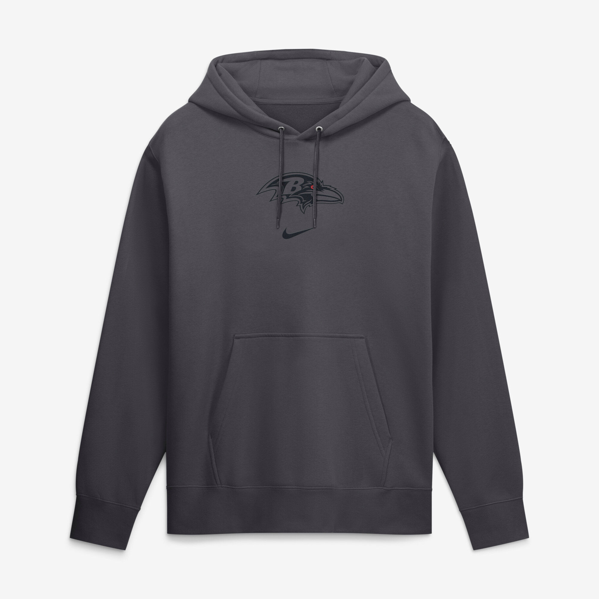 Men's Nike  Anthracite Baltimore Ravens Washed Club Fleece Pullover Hoodie