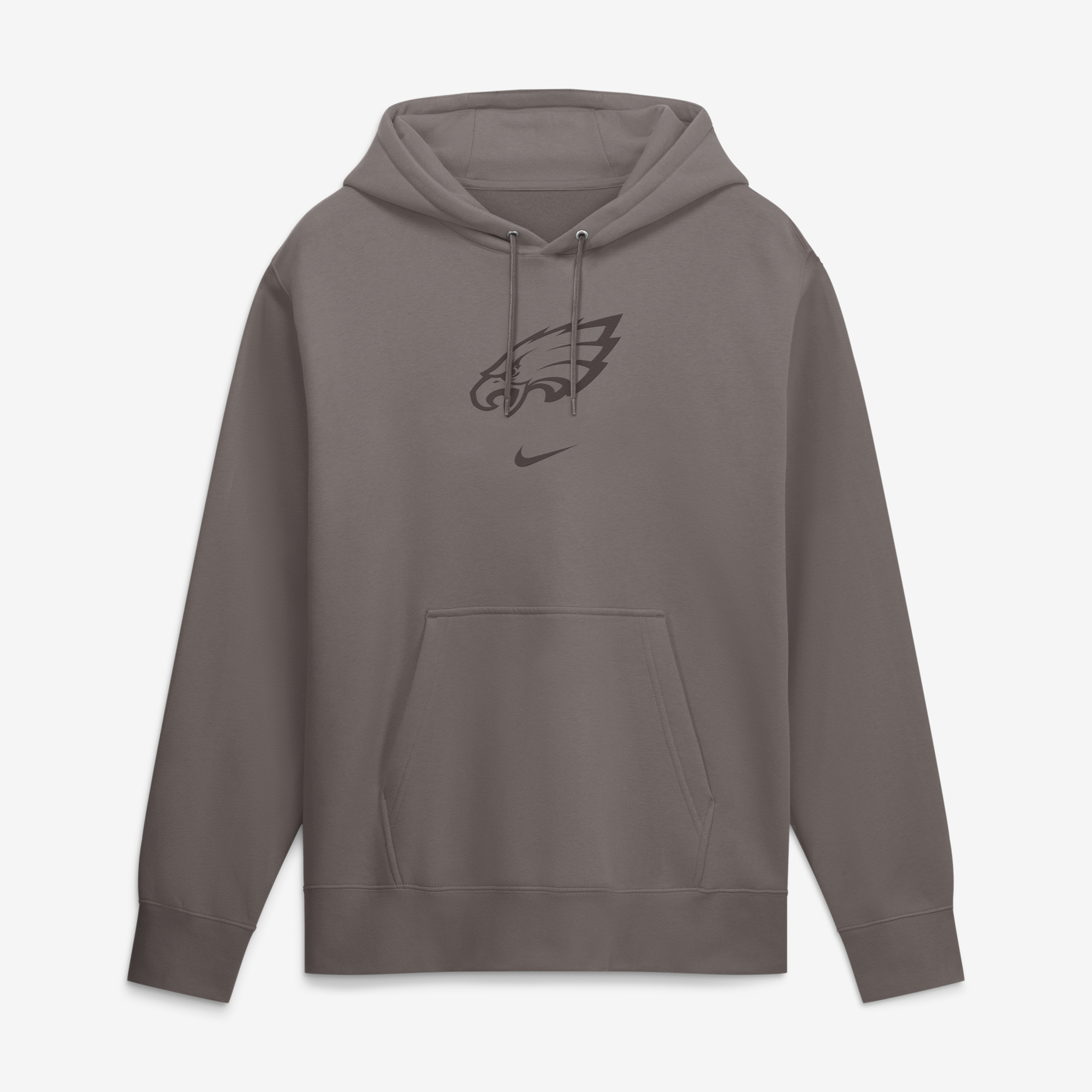 Men's Nike  Charcoal Philadelphia Eagles Washed Club Fleece Pullover Hoodie