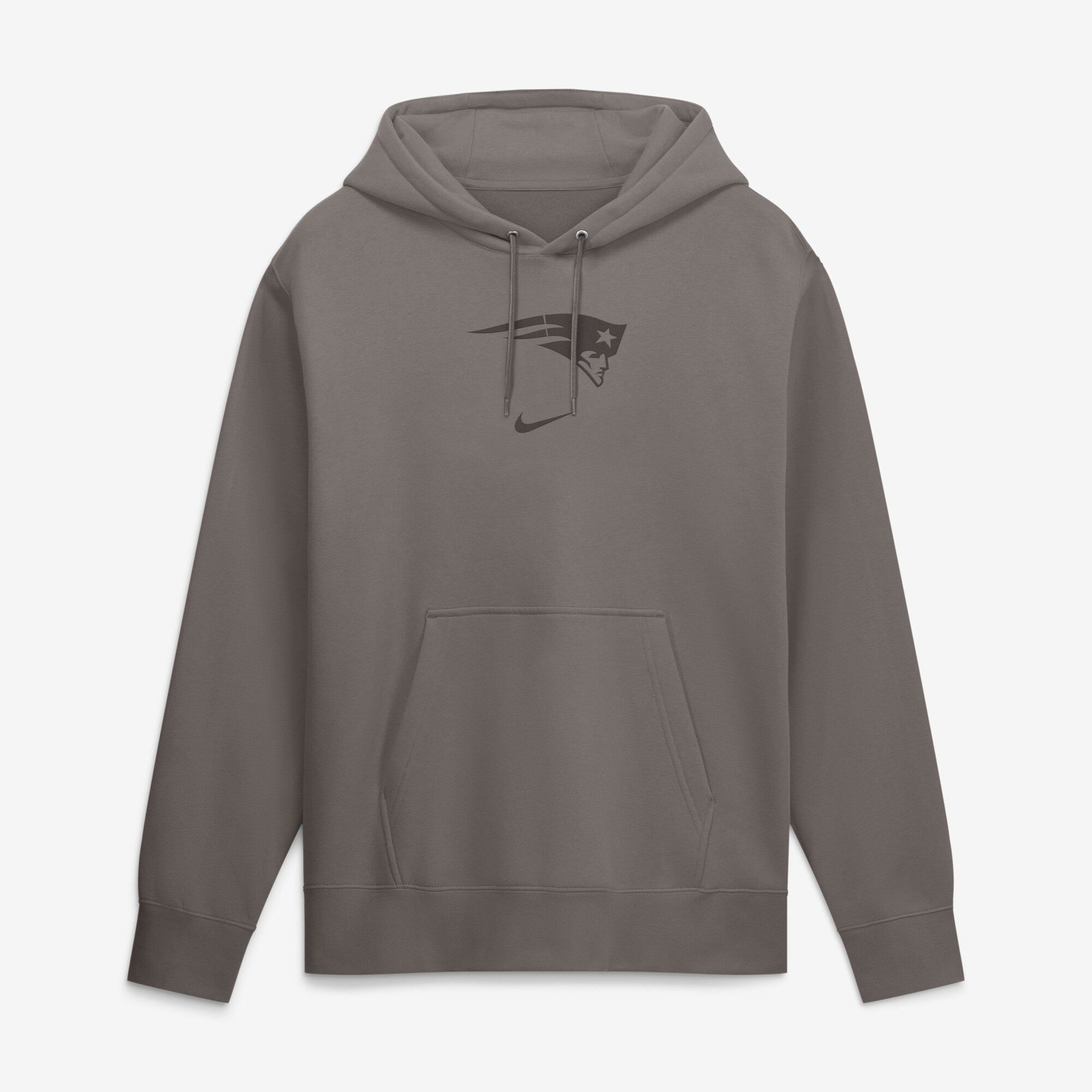 New England Patriots Washed Club Nike Men's NFL Pullover Hoodie in Grey | 16TW2EK8K-DQ6