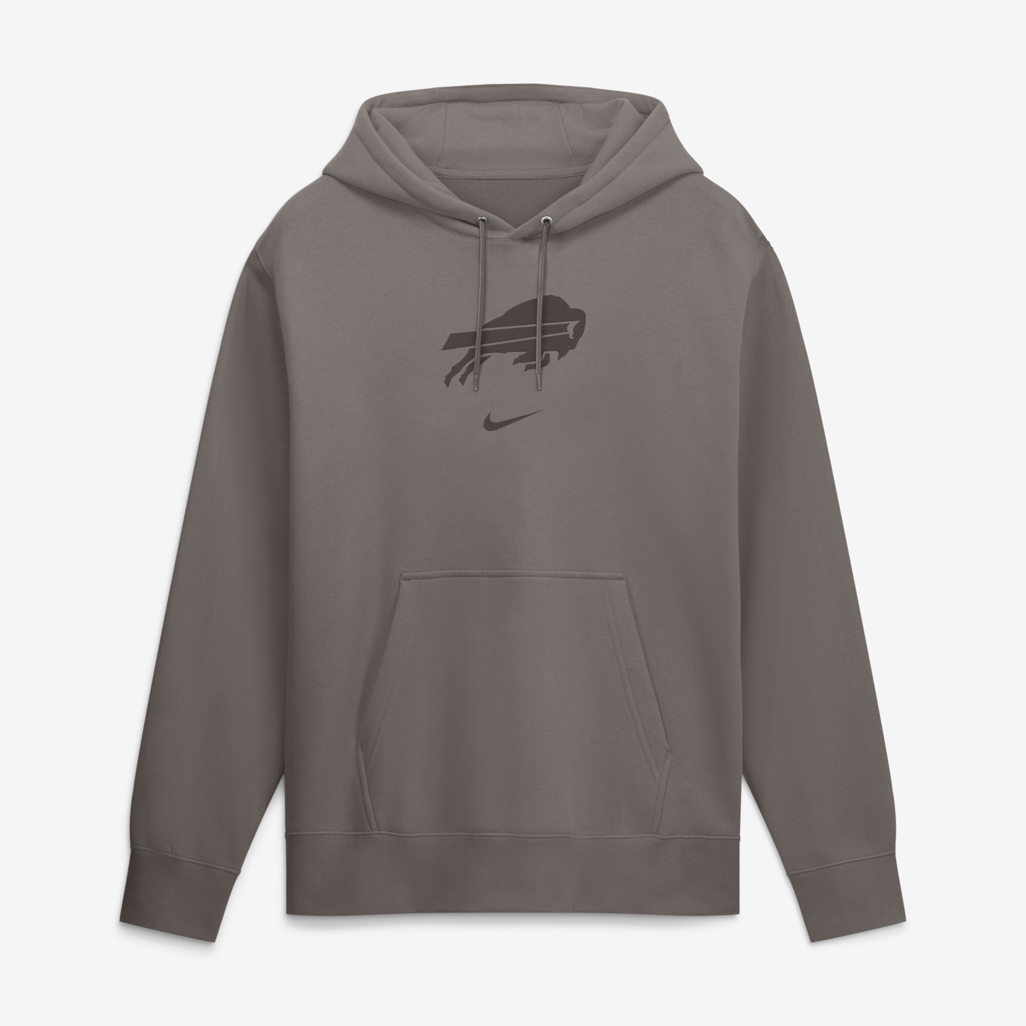 Nike Men's Charcoal Buffalo Bills Washed Club Fleece Pullover Sweatshirt - Charcoal