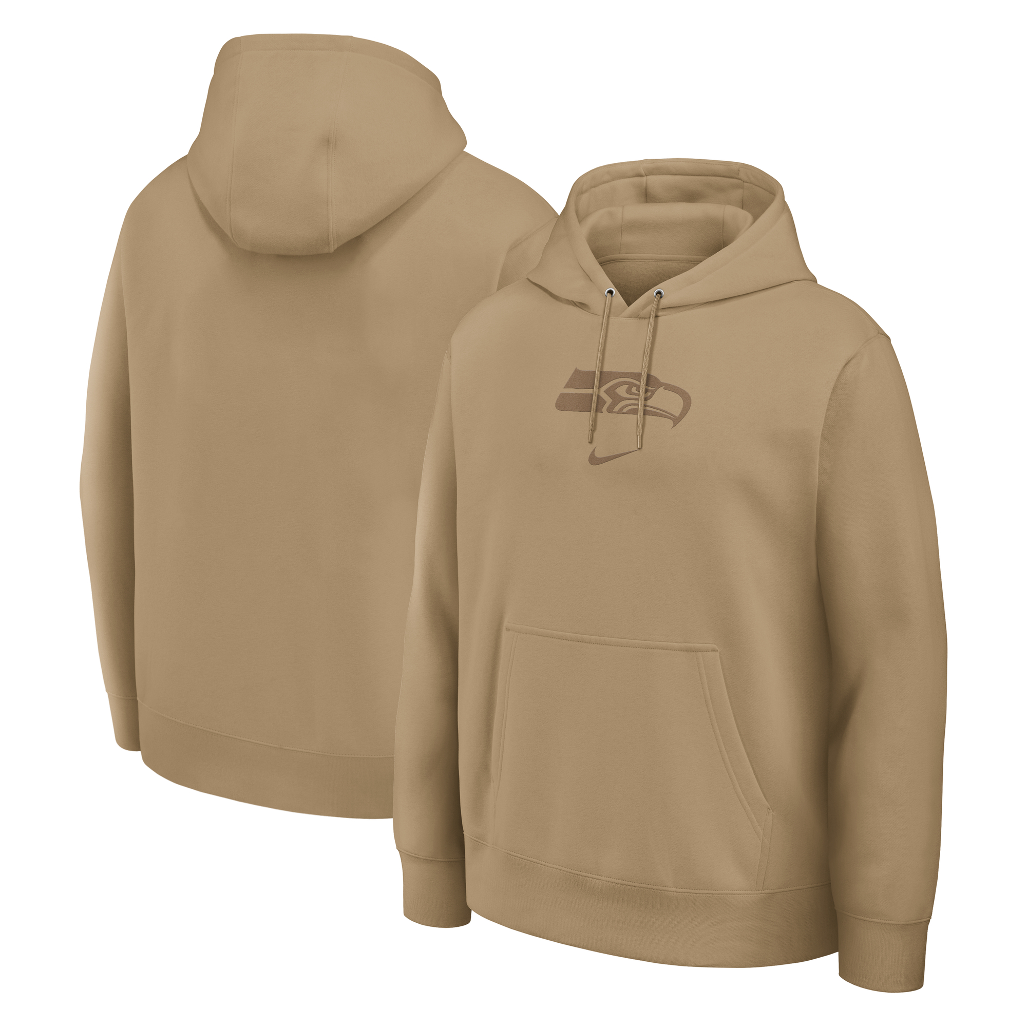 Seattle Seahawks Washed Club Nike Men's NFL Pullover Hoodie in Brown | 16TW2FE78-DQ6