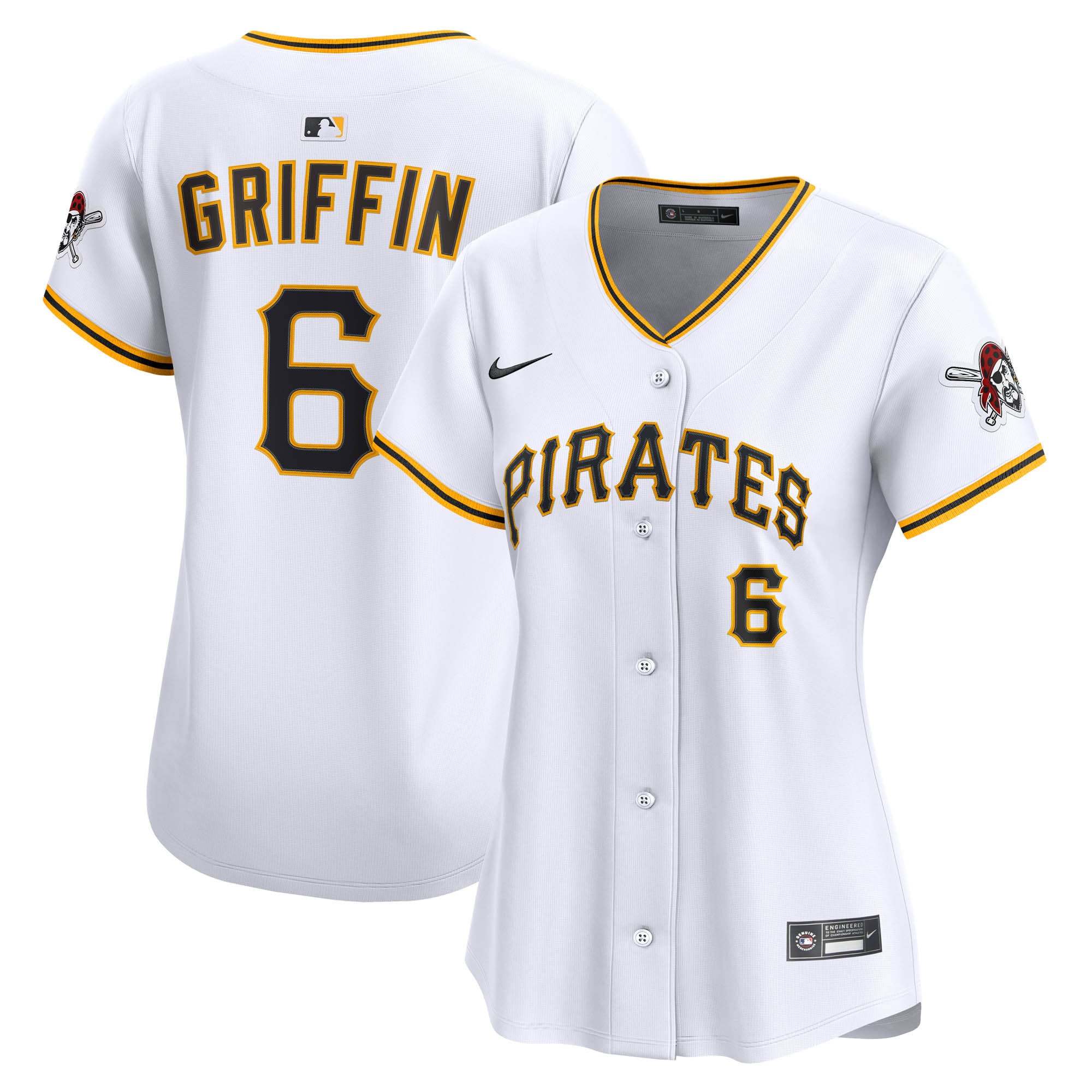 Women's Nike Konnor Griffin White Pittsburgh Pirates Home Limited Jersey