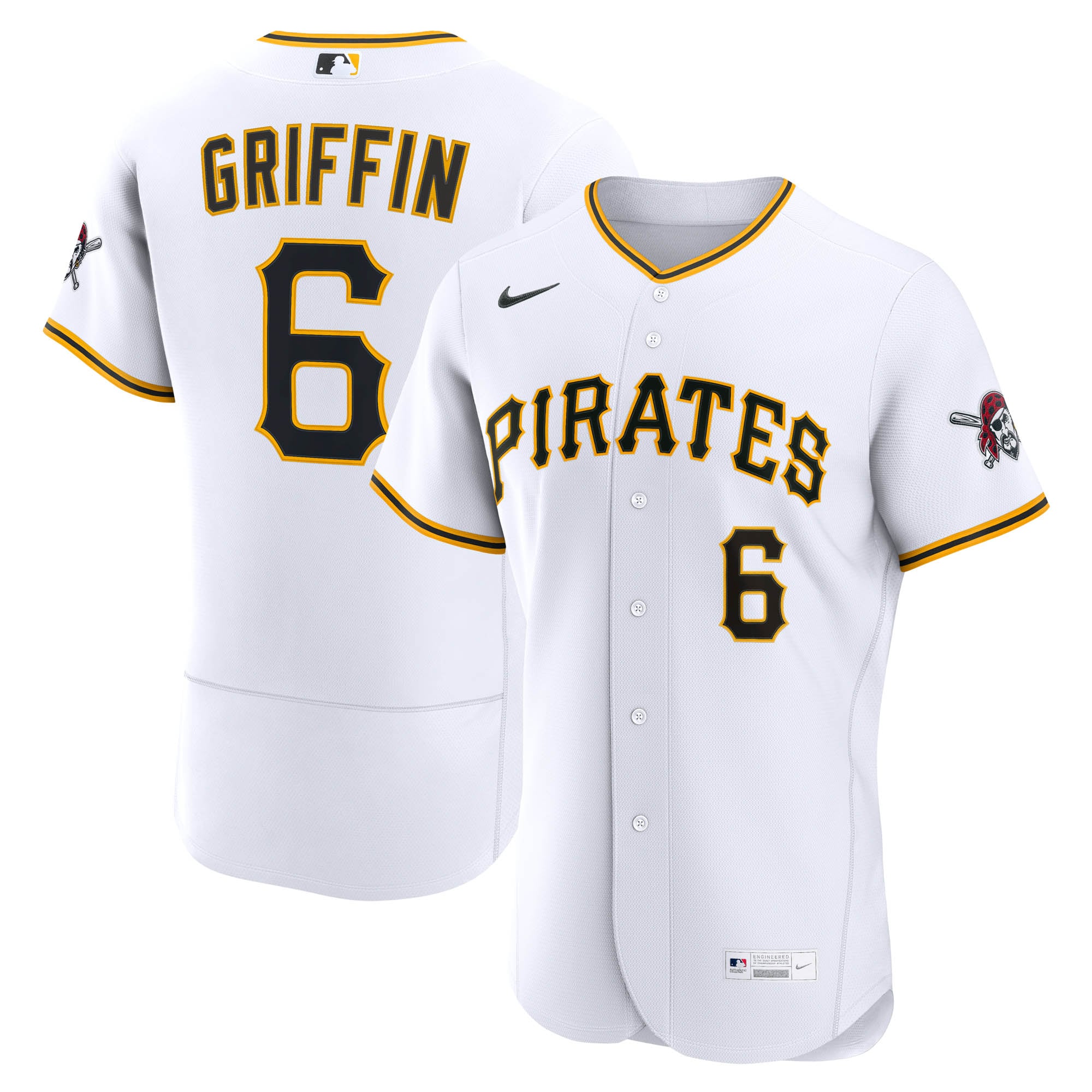Men's Nike Konnor Griffin White Pittsburgh Pirates Home Authentic Jersey