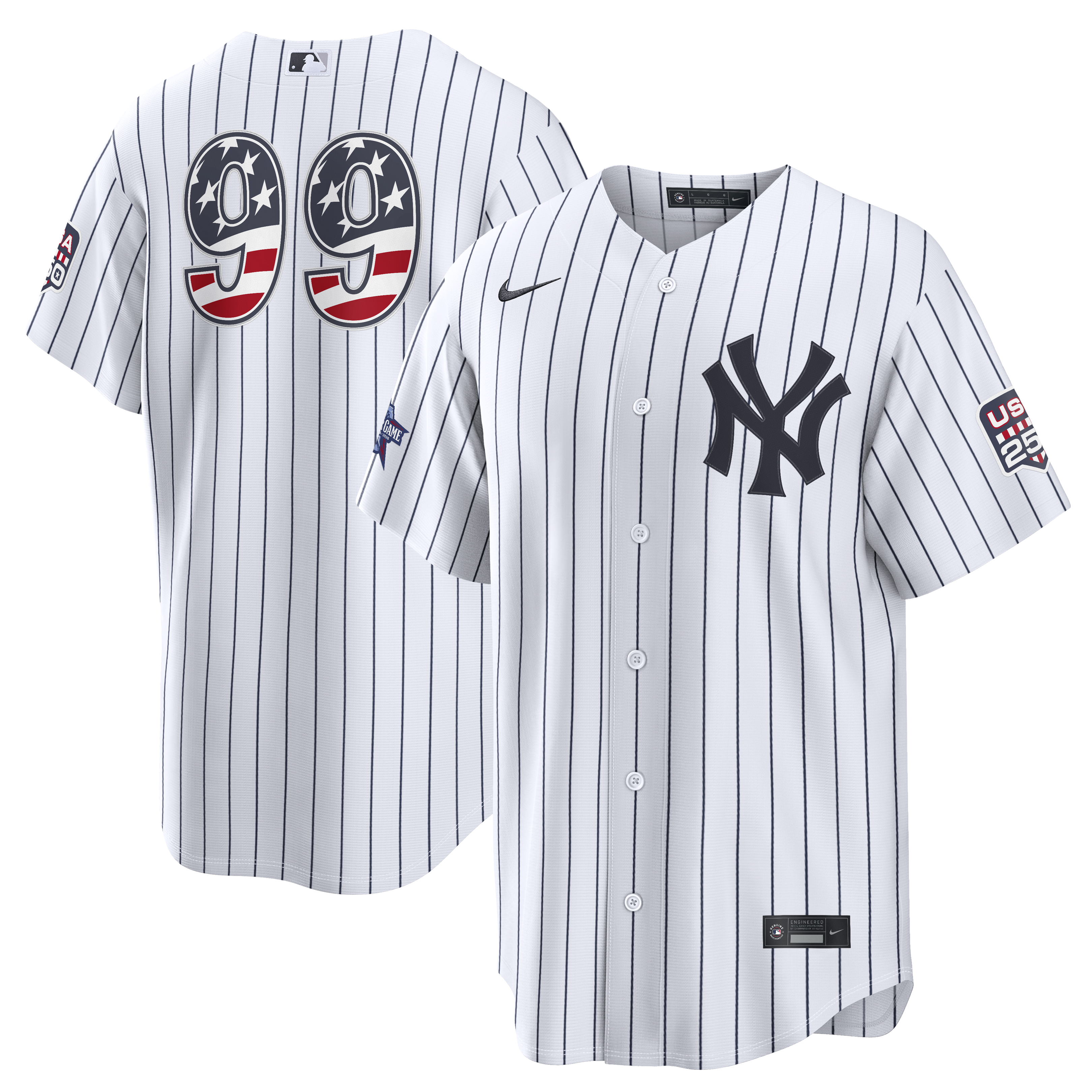 2026 All-Star Edition Stars & Stripes Men's New York Yankees Aaron Judge Nike White Stadium Jersey