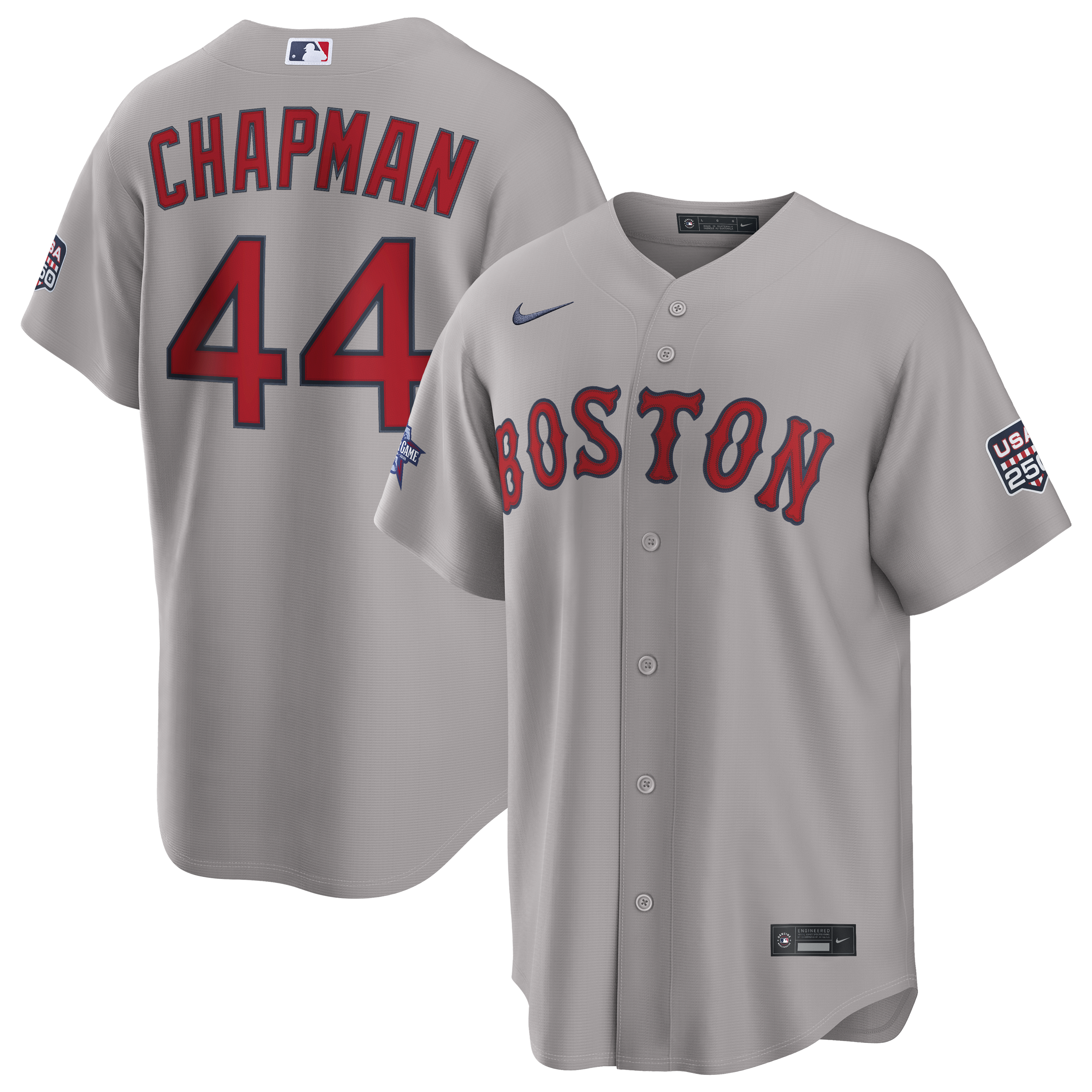 2026 All-Star Game Men's Boston Red Sox Aroldis Chapman Nike Gray Replica Jersey