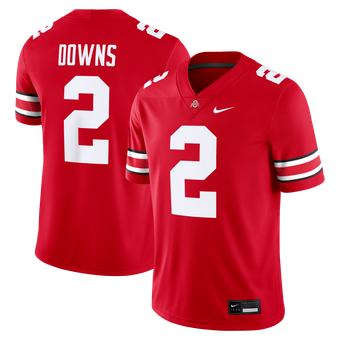 Men's Nike Caleb Downs Scarlet Ohio State Buckeyes Game Jersey