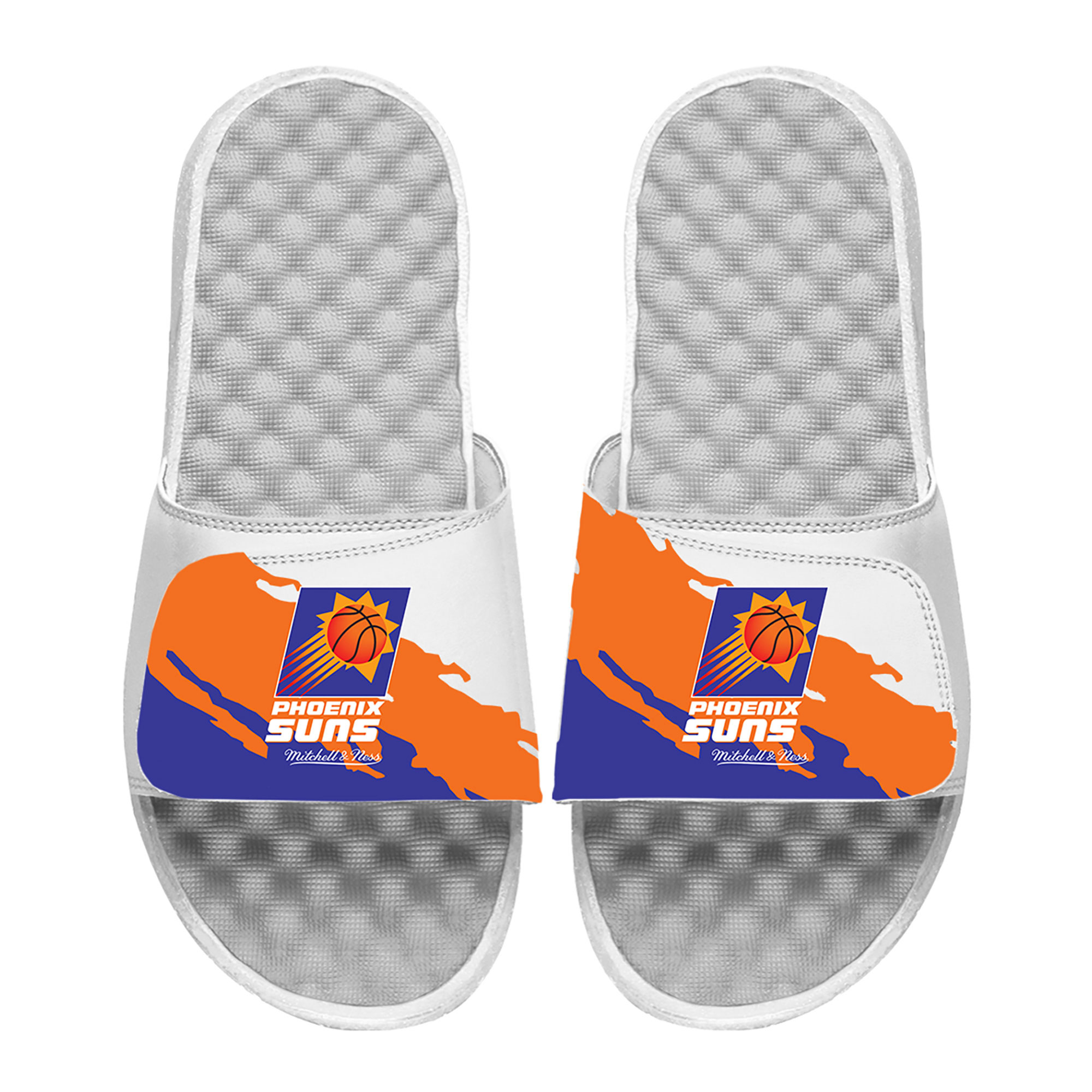 Youth ISlide x Mitchell & Ness White Phoenix Suns Paint Stripe Slide Sandals