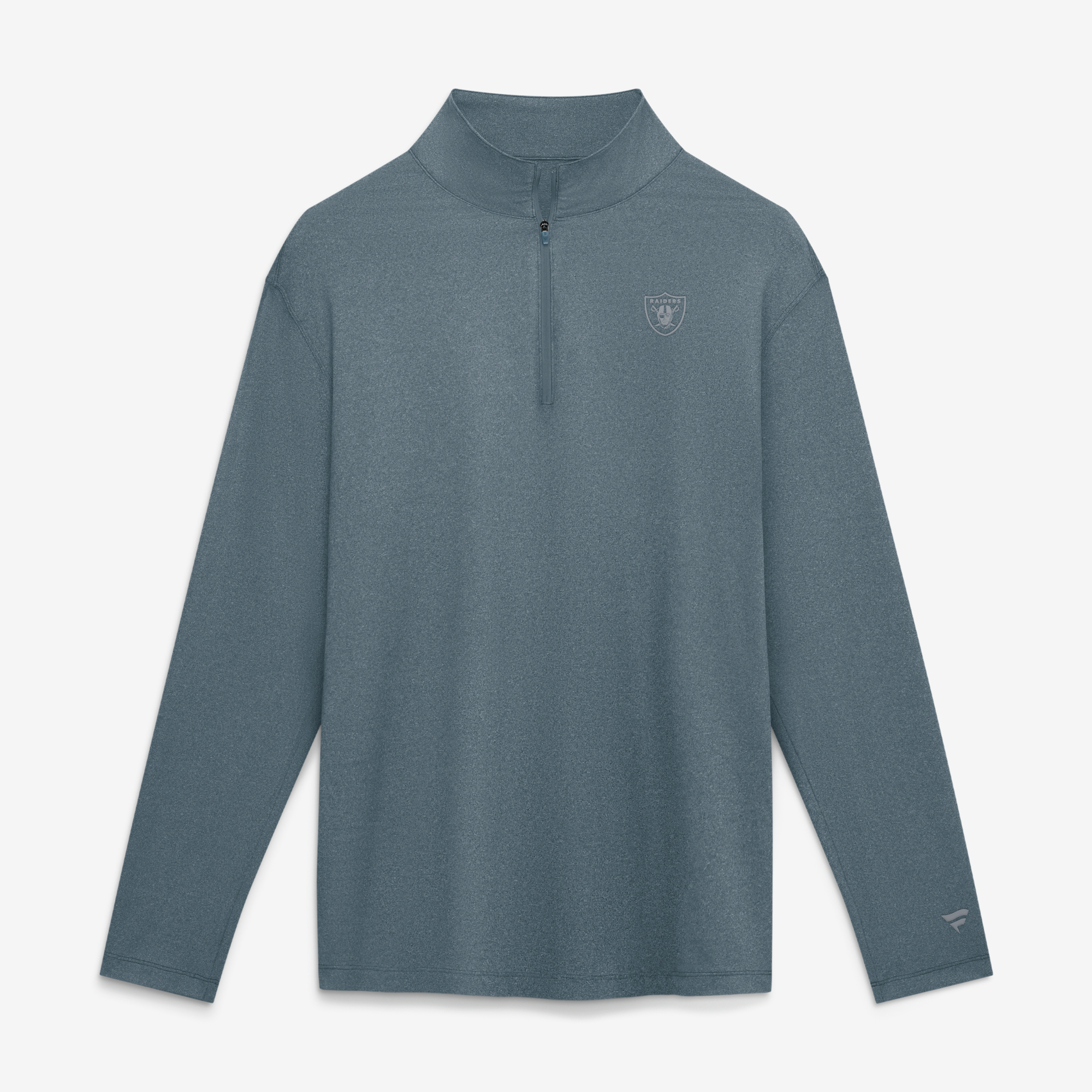 Men's Fanatics Gray Las Vegas Raiders Clutch Quarter-Zip Pullover