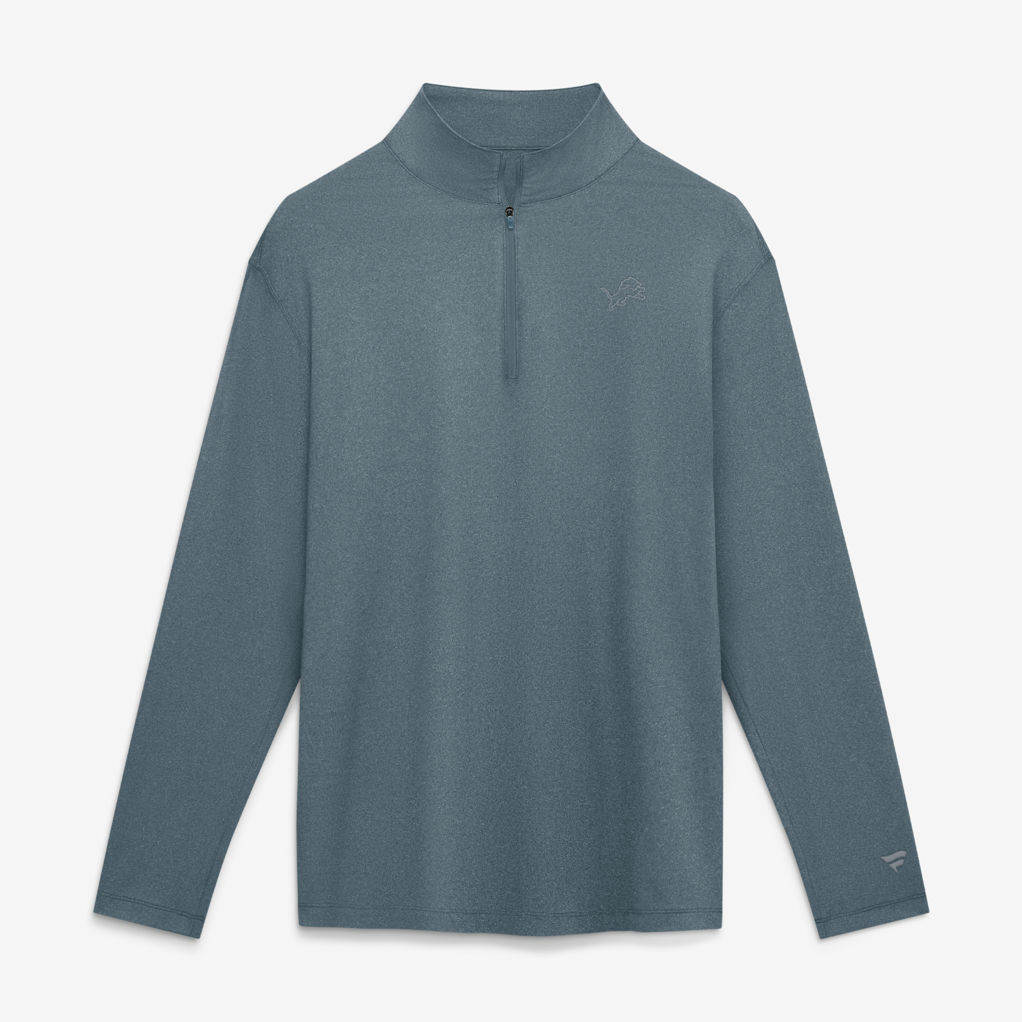 Men's Fanatics Gray Detroit Lions Clutch Quarter-Zip Pullover