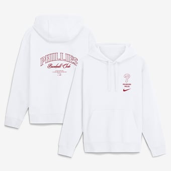 Men's Nike White Philadelphia Phillies Minimal Club Fleece Hoodie