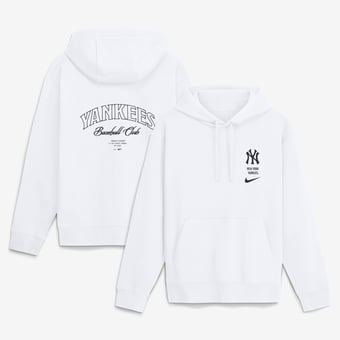 Men's Nike White New York Yankees Minimal Club Fleece Hoodie