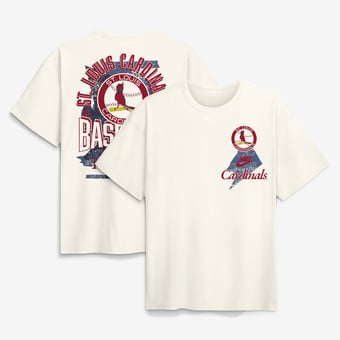 Men's Nike Cream St. Louis Cardinals Max90 Arch Heavyweight T-Shirt