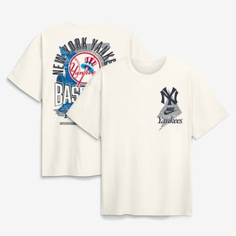 Men's Nike Cream New York Yankees Max90 Arch Heavyweight T-Shirt