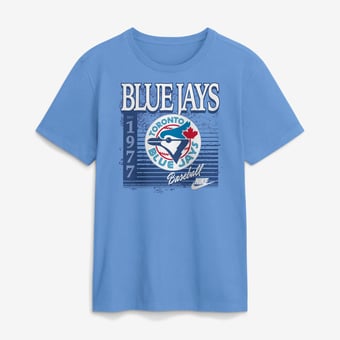 Men's Nike Powder Blue Toronto Blue Jays Cooperstown Logo T-Shirt