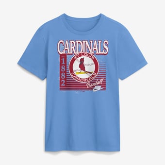 Men's Nike Light Blue St. Louis Cardinals Cooperstown Logo T-Shirt