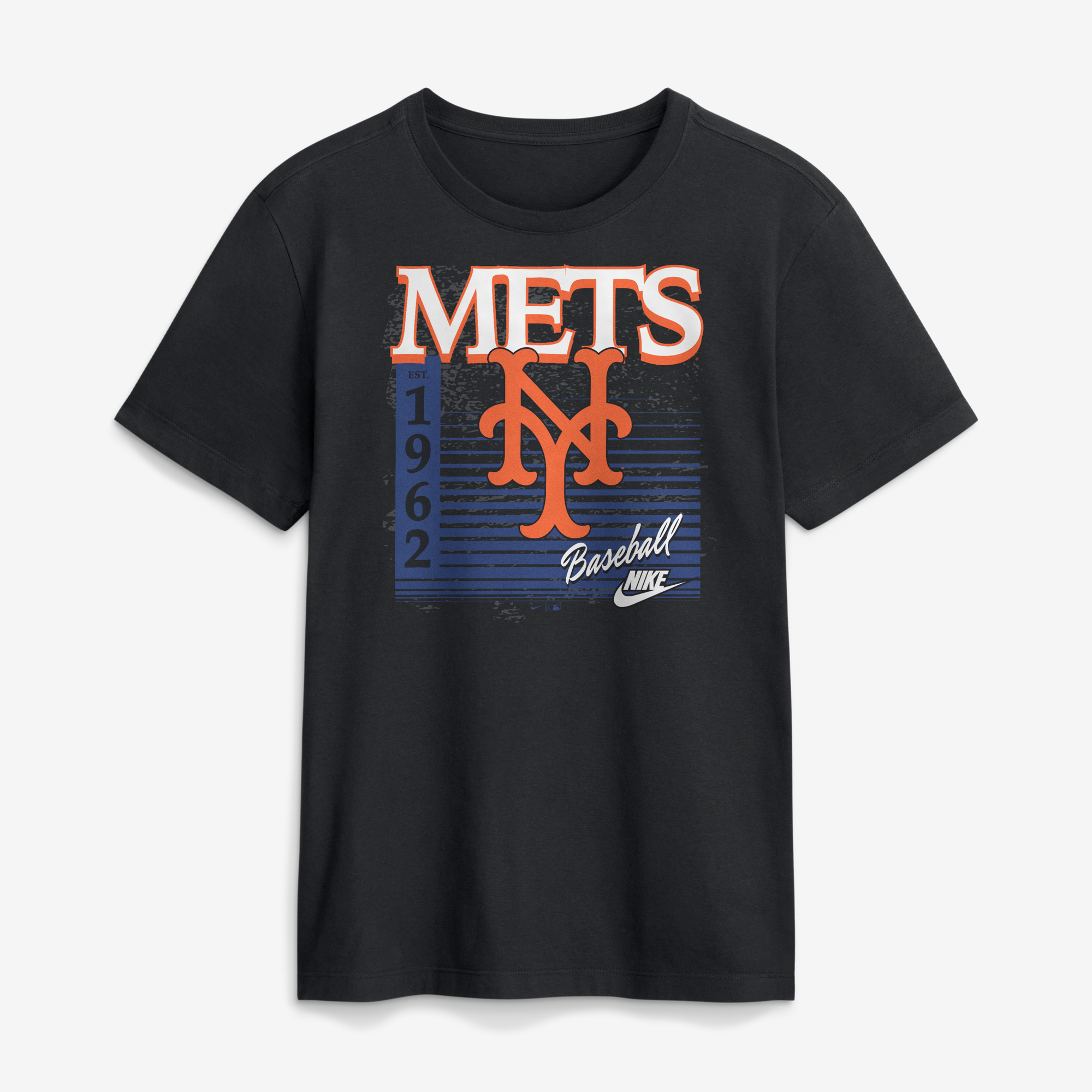 Men’s Nike Black New York Mets Cooperstown Logo T-Shirt Men’s Nike Black New York Mets Cooperstown Logo T-Shirt