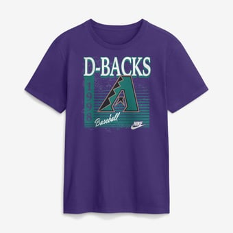Men's Nike Purple Arizona Diamondbacks Cooperstown Logo T-Shirt