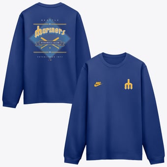 Men's Nike Royal Seattle Mariners Cooperstown Diamond Sweatshirt