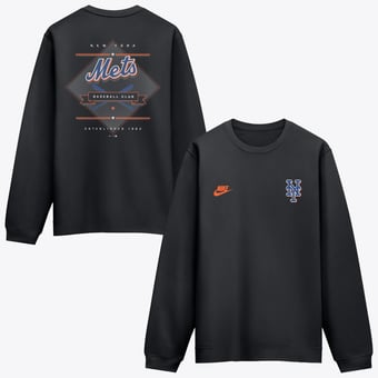 Men's Nike Black New York Mets Cooperstown Diamond Sweatshirt