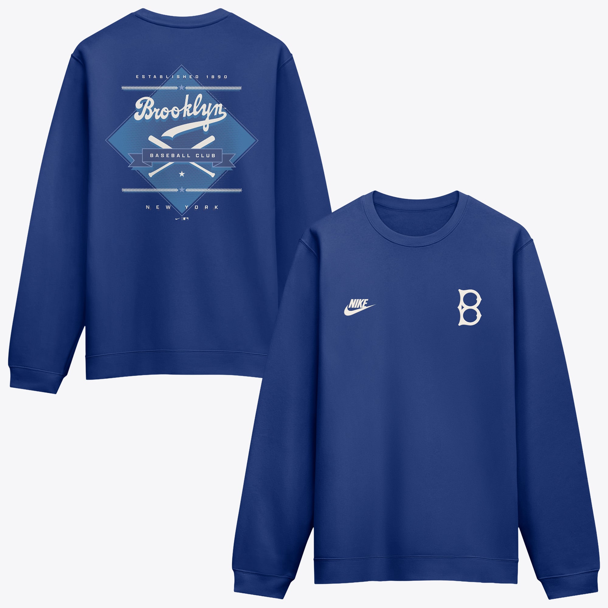 Men's Nike Royal Brooklyn Dodgers Cooperstown Diamond Sweatshirt