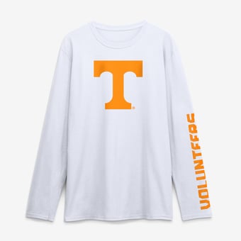 Men's Logo Athletic White Tennessee Volunteers Primary Logo Long Sleeve T-Shirt
