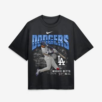 Women's Nike Mookie Betts Black Los Angeles Dodgers Premium Essentials Boxy T-Shirt