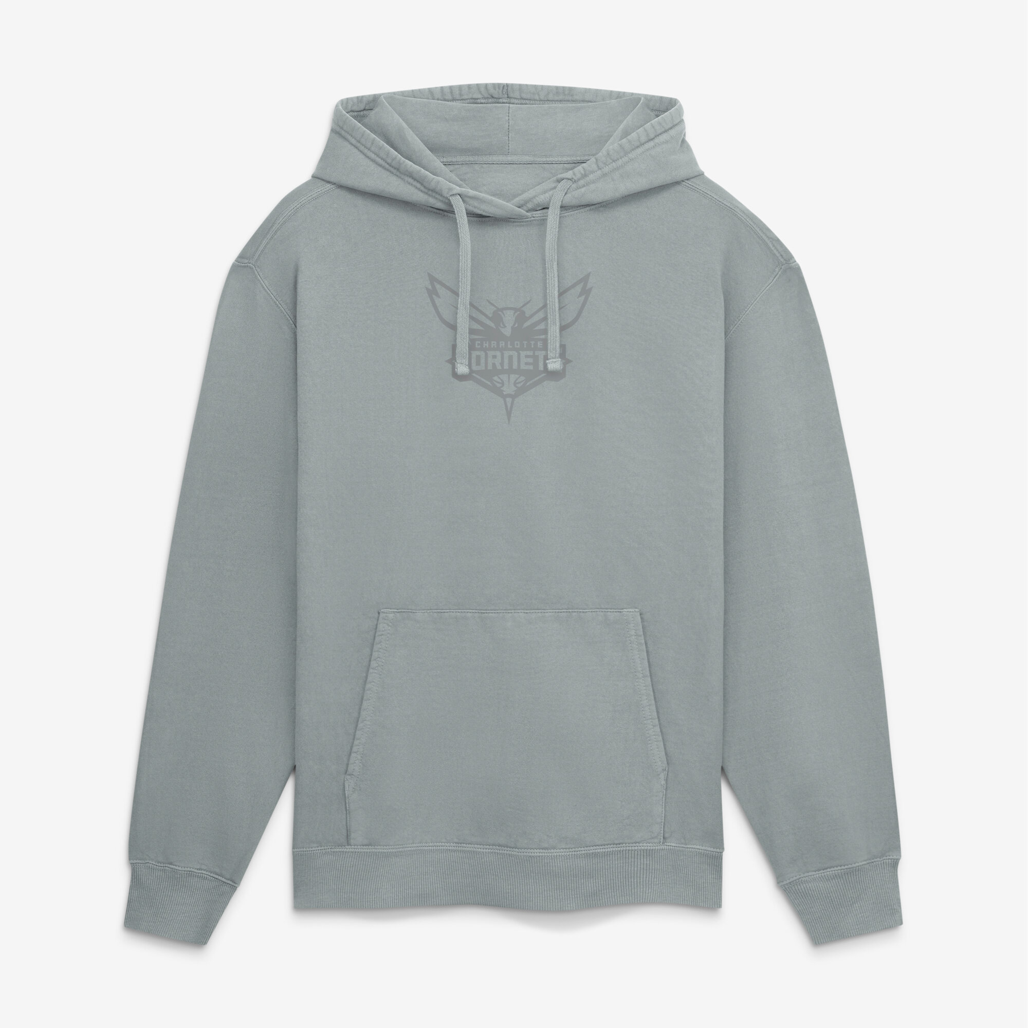 Men's Fanatics Gray Charlotte Hornets Washed Hoodie