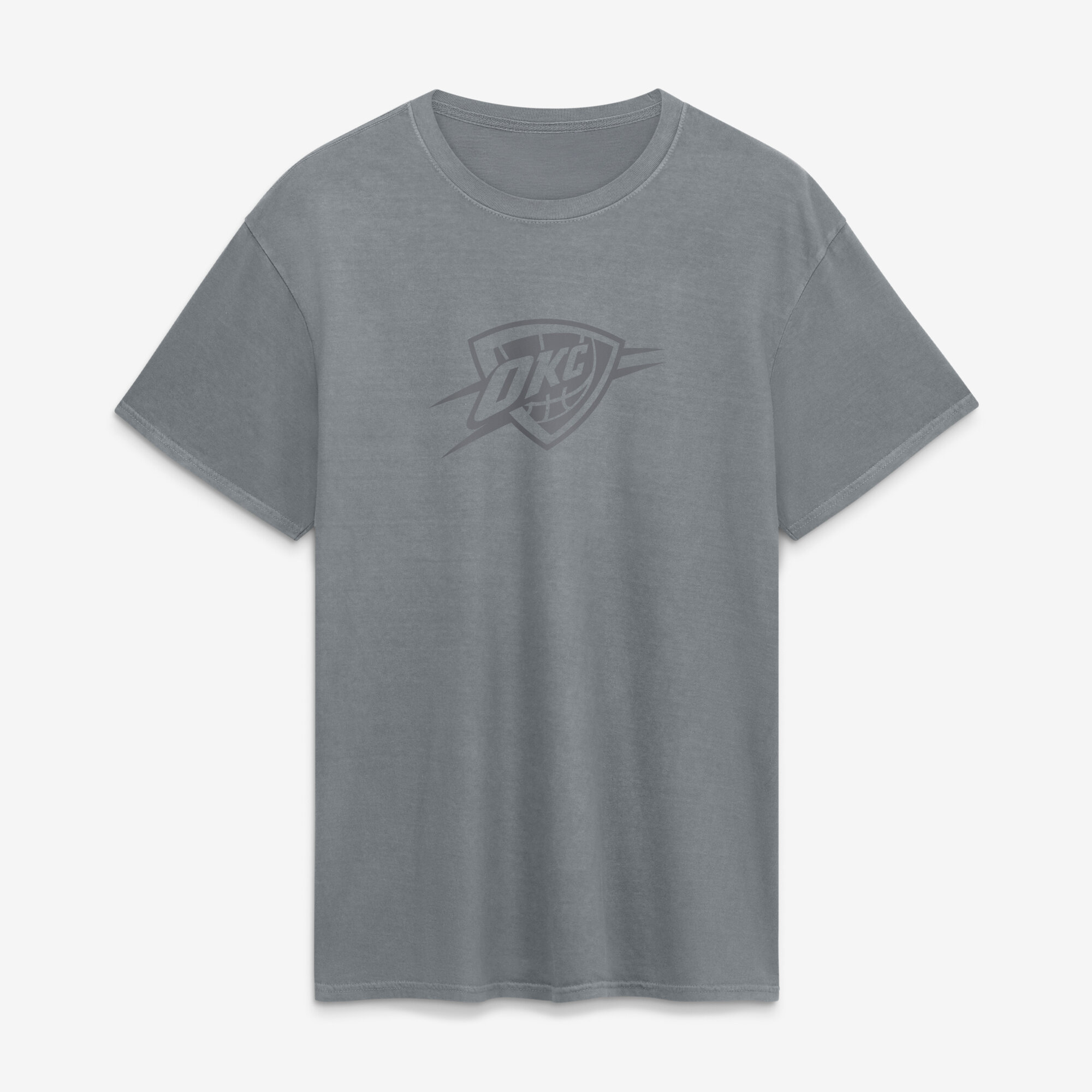 Men's Fanatics Gray Oklahoma City Thunder Beach Wash T-Shirt