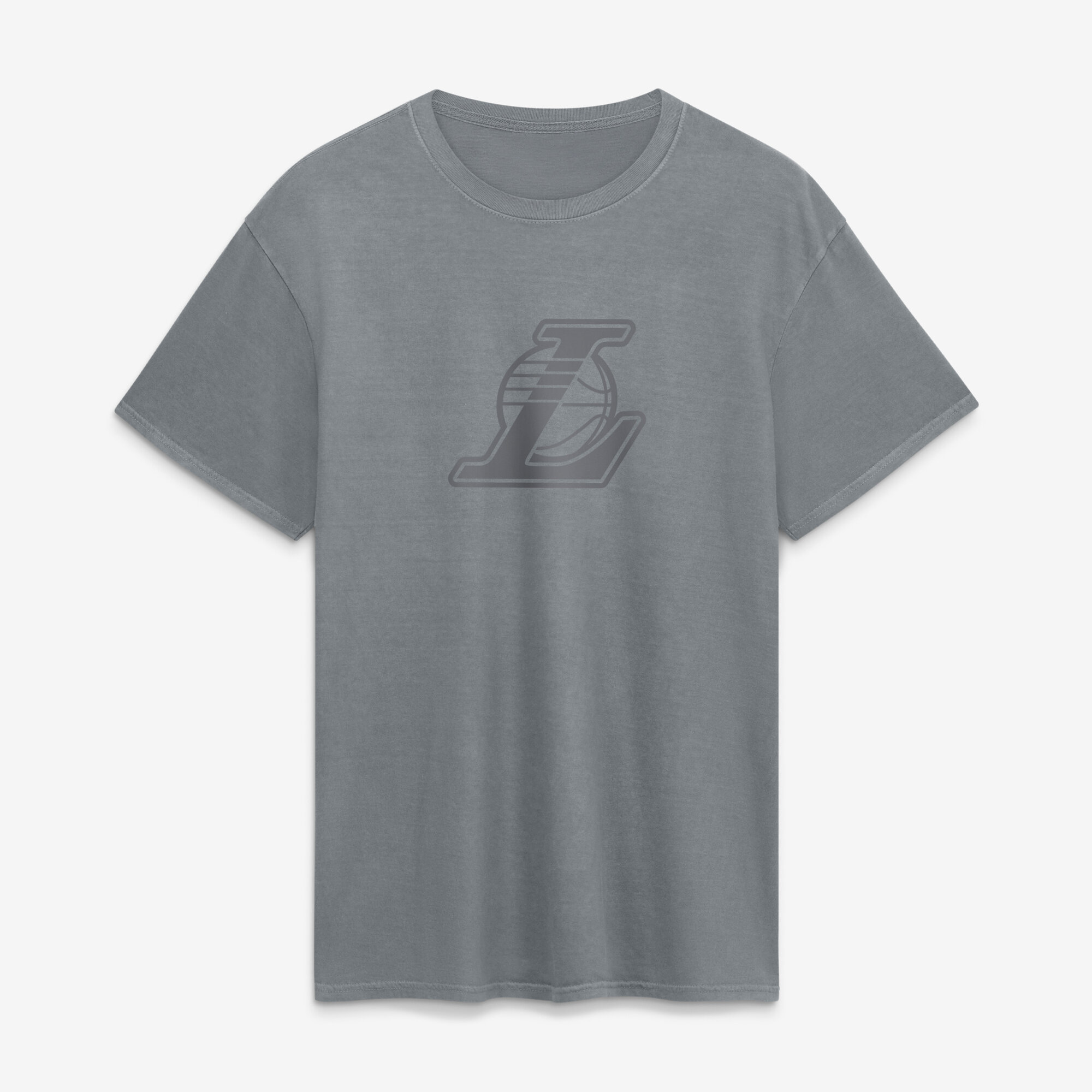 Men's Fanatics Gray Los Angeles Lakers Beach Wash T-Shirt