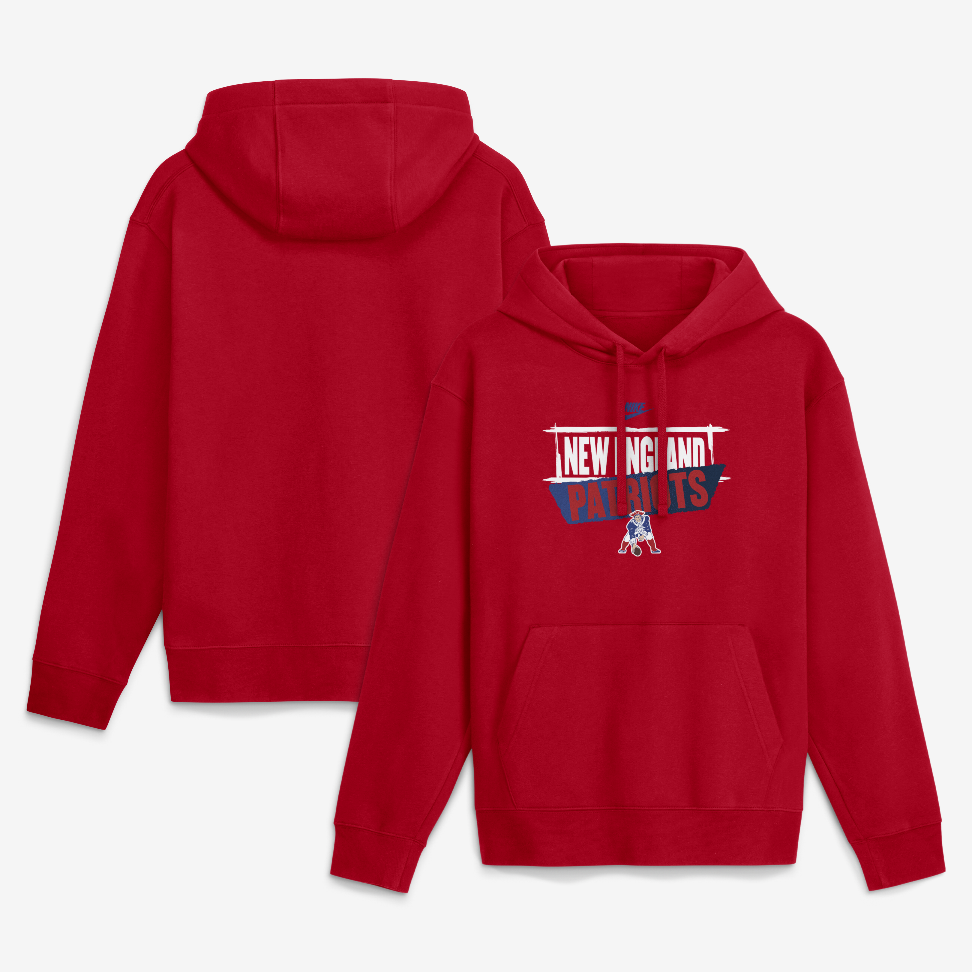 Men's Nike Red New England Patriots Rewind Club Hoodie