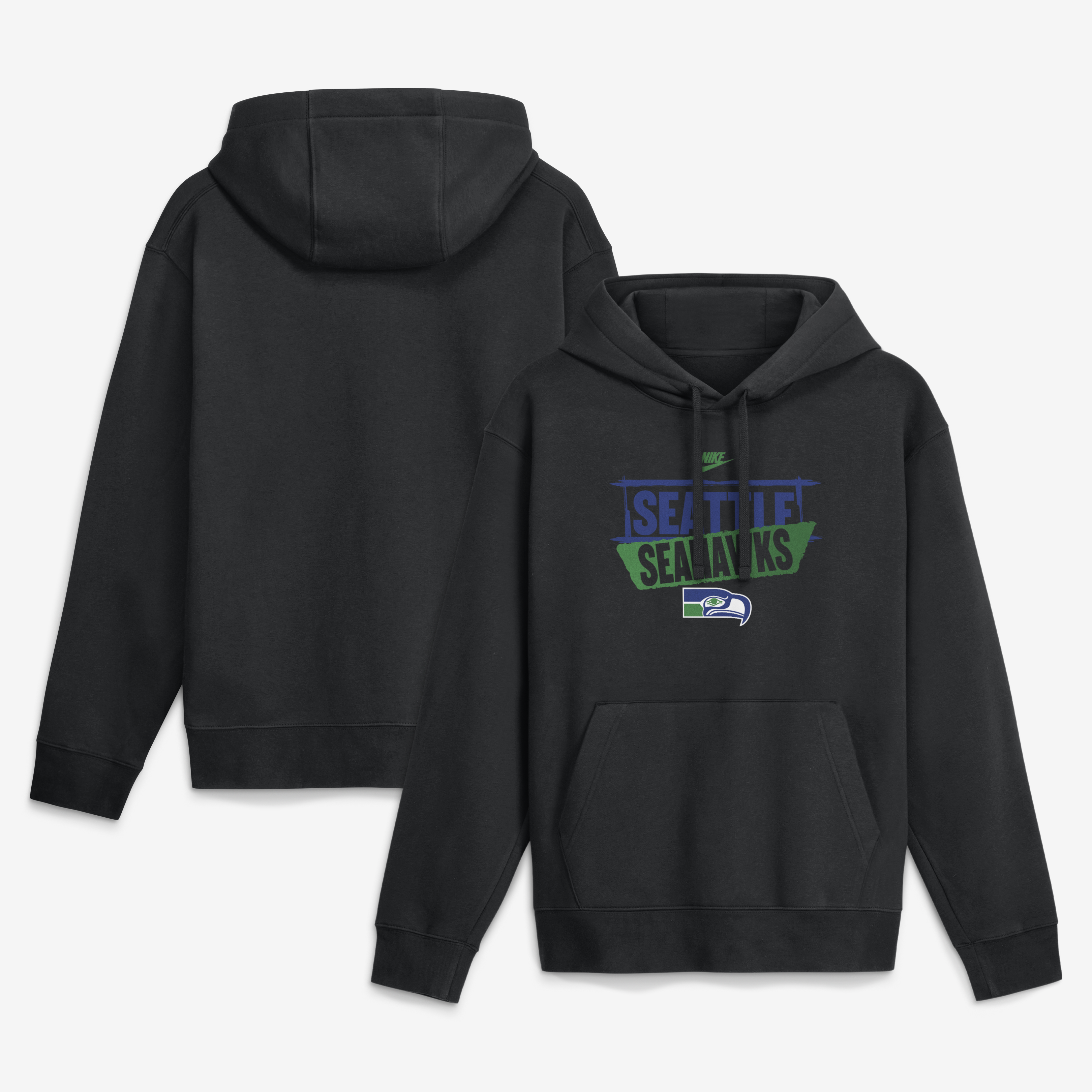 Men's Nike Black Seattle Seahawks Rewind Club Hoodie