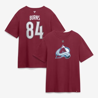 Men's Fanatics Brent Burns Burgundy Colorado Avalanche Authentic Stack Name & Number T-Shirt