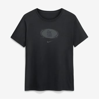 Women's Nike Black St. Louis Cardinals Black on Black Cotton T-Shirt
