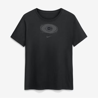 Women's Nike Black Cincinnati Reds Black on Black Cotton T-Shirt